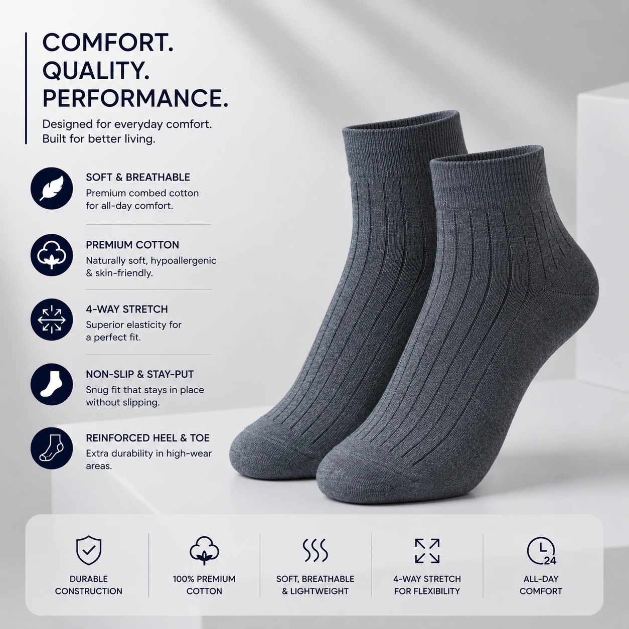 cotton socks, premium cotton socks, men's cotton socks, ankle socks, short socks, breathable socks, comfortable socks, casual socks, daily wear socks, soft cotton socks, lightweight socks, stretchable socks, premium socks, men's ankle socks, cotton ankle socks, black socks, grey socks, navy blue socks, dress socks, office socks, buy cotton socks online, best cotton socks, premium ankle socks, men's socks online, comfortable socks for men, breathable cotton socks, everyday socks, affordable socks, quality cotton socks, soft ankle socks, men's fashion socks, cotton sports socks, lightweight ankle socks, premium casual socks, cotton dress socks, stylish socks for men, durable cotton socks, stretch fit socks, high quality socks, comfortable everyday socks, best cotton ankle socks for men, premium breathable cotton socks, comfortable daily wear socks, soft and breathable ankle socks, lightweight cotton socks for summer, men's premium cotton ankle socks, high quality casual socks, moisture absorbing cotton socks, odor resistant cotton socks, stretchable cotton socks for men, comfortable office wear socks, premium fashion ankle socks, soft cotton socks for daily use, breathable socks for hot weather, lightweight casual cotton socks, stylish ankle socks for men, premium black ankle socks, premium grey cotton socks, navy blue cotton ankle socks, men's comfortable cotton socks, socks online Bangladesh, men's socks Bangladesh, cotton socks Bangladesh, premium socks Bangladesh, ankle socks Bangladesh, buy socks online Bangladesh, men's fashion accessories, comfortable socks online, premium cotton socks Bangladesh, quality men's socks, everyday cotton socks, casual wear socks, office wear socks, men's wardrobe essentials, breathable fashion socks, lightweight cotton socks, premium daily wear socks, cotton rich socks, men's casual fashion, premium hosiery, cotton hosiery, men's hosiery, fashion socks, luxury socks, premium knit socks, elastic socks, stretch socks, odor control socks, moisture wicking socks, soft touch socks, skin friendly socks, premium fabric socks, quality knit socks, durable ankle socks, comfortable footwear accessories, men's apparel accessories, casual fashion accessories, premium lifestyle products, everyday comfort socks, modern men's socks, best socks for men, buy premium socks, buy ankle socks online, premium cotton socks for men, comfortable socks online, best breathable socks, quality men's socks online, affordable premium socks, stylish cotton socks, premium casual socks online, best everyday socks, cotton socks sale, men's socks offer, socks online shopping, premium hosiery products, comfortable fashion socks, breathable ankle socks online, luxury cotton socks, men's cotton hosiery, premium sock collection, black cotton ankle socks, grey cotton ankle socks, navy cotton socks, white cotton socks, charcoal cotton socks, men's black socks, men's grey socks, men's navy socks, men's white socks, plain cotton socks, solid color socks, premium black socks, premium navy socks, premium grey socks, soft black socks, comfortable black socks, breathable black socks, casual black socks, office black socks, premium everyday socks, cotton ankle socks for office, cotton ankle socks for casual wear, cotton socks for daily use, men's fashion cotton socks, premium cotton hosiery, men's premium hosiery, comfortable cotton hosiery, breathable cotton hosiery, luxury men's socks, everyday men's socks, premium ankle sock collection, cotton fashion accessories, stylish men's accessories, men's wardrobe accessories, premium knit ankle socks, durable fashion socks, cotton comfort socks, premium soft socks, premium breathable socks, lightweight breathable socks, moisture wicking cotton socks, anti odor cotton socks, premium office socks, comfortable office socks, stylish office socks, casual office socks, breathable office socks, men's cotton footwear accessories, premium apparel accessories, everyday casual socks, fashionable men's socks, classic cotton socks, modern cotton socks, elegant men's socks, premium quality ankle socks, men's premium accessories, premium comfort wear, breathable daily wear socks, men's cotton essentials, premium cotton essentials, stylish casual socks, lightweight fashion socks, men's comfortable fashion socks, premium black ankle socks for men, premium grey ankle socks for men, premium navy ankle socks for men, cotton socks for all seasons, breathable socks for summer, comfortable socks for winter, casual cotton socks for men, office wear cotton socks, luxury ankle socks, premium comfort socks, men's designer socks, fashionable ankle socks, quality ankle socks, soft premium cotton socks, premium men's ankle socks, best casual socks for men, best office socks for men, high quality ankle socks, premium cotton socks online, buy men's socks online Bangladesh, best socks Bangladesh, ankle socks online Bangladesh, premium ankle socks Bangladesh, comfortable men's socks Bangladesh, breathable men's socks Bangladesh, stylish men's socks Bangladesh, luxury socks Bangladesh, premium hosiery Bangladesh, cotton hosiery Bangladesh, men's fashion Bangladesh, casual fashion Bangladesh, office fashion accessories, men's lifestyle accessories, daily wear fashion accessories, premium wardrobe essentials, cotton apparel accessories, men's fashion essentials, comfortable lifestyle products, premium comfort accessories, breathable lifestyle products, men's cotton accessories, high quality fashion accessories, everyday essentials for men, stylish wardrobe essentials, premium clothing accessories, casual wear accessories, office wear accessories, premium daily essentials, comfortable daily essentials, breathable daily essentials, luxury daily wear, men's premium daily wear, quality lifestyle accessories, fashionable daily wear socks, cotton comfort wear, premium comfort wear socks, premium ankle socks online, buy cotton ankle socks, best premium socks, men's cotton sock collection, breathable premium socks, comfortable premium socks, luxury cotton ankle socks, quality cotton ankle socks, durable premium socks, men's ankle sock collection, premium cotton fashion socks, stylish cotton ankle socks, men's soft cotton socks, comfortable cotton ankle socks, premium breathable ankle socks, high quality breathable socks, men's everyday comfort socks, premium casual fashion socks, breathable casual socks, cotton socks for office wear, premium socks for daily wear, stylish socks for office, comfortable socks for office, premium fashion accessories for men, men's cotton fashion accessories, luxury fashion socks, everyday fashion socks, premium lifestyle socks, comfortable lifestyle socks, breathable lifestyle socks, stylish lifestyle socks, premium wardrobe socks, men's wardrobe socks, daily wear wardrobe essentials, cotton socks collection, ankle socks collection, premium sock collection Bangladesh, men's sock collection Bangladesh, comfortable sock collection, breathable sock collection, luxury sock collection, fashion sock collection, premium men's fashion socks, quality men's fashion socks, stylish men's fashion socks, casual men's fashion socks, office men's fashion socks.