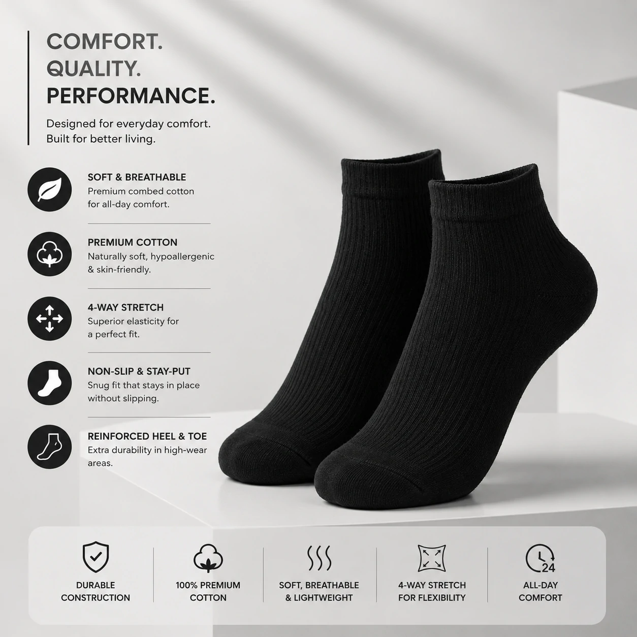 cotton socks, premium cotton socks, men's cotton socks, ankle socks, short socks, breathable socks, comfortable socks, casual socks, daily wear socks, soft cotton socks, lightweight socks, stretchable socks, premium socks, men's ankle socks, cotton ankle socks, black socks, grey socks, navy blue socks, dress socks, office socks, buy cotton socks online, best cotton socks, premium ankle socks, men's socks online, comfortable socks for men, breathable cotton socks, everyday socks, affordable socks, quality cotton socks, soft ankle socks, men's fashion socks, cotton sports socks, lightweight ankle socks, premium casual socks, cotton dress socks, stylish socks for men, durable cotton socks, stretch fit socks, high quality socks, comfortable everyday socks, best cotton ankle socks for men, premium breathable cotton socks, comfortable daily wear socks, soft and breathable ankle socks, lightweight cotton socks for summer, men's premium cotton ankle socks, high quality casual socks, moisture absorbing cotton socks, odor resistant cotton socks, stretchable cotton socks for men, comfortable office wear socks, premium fashion ankle socks, soft cotton socks for daily use, breathable socks for hot weather, lightweight casual cotton socks, stylish ankle socks for men, premium black ankle socks, premium grey cotton socks, navy blue cotton ankle socks, men's comfortable cotton socks, socks online Bangladesh, men's socks Bangladesh, cotton socks Bangladesh, premium socks Bangladesh, ankle socks Bangladesh, buy socks online Bangladesh, men's fashion accessories, comfortable socks online, premium cotton socks Bangladesh, quality men's socks, everyday cotton socks, casual wear socks, office wear socks, men's wardrobe essentials, breathable fashion socks, lightweight cotton socks, premium daily wear socks, cotton rich socks, men's casual fashion, premium hosiery, cotton hosiery, men's hosiery, fashion socks, luxury socks, premium knit socks, elastic socks, stretch socks, odor control socks, moisture wicking socks, soft touch socks, skin friendly socks, premium fabric socks, quality knit socks, durable ankle socks, comfortable footwear accessories, men's apparel accessories, casual fashion accessories, premium lifestyle products, everyday comfort socks, modern men's socks, best socks for men, buy premium socks, buy ankle socks online, premium cotton socks for men, comfortable socks online, best breathable socks, quality men's socks online, affordable premium socks, stylish cotton socks, premium casual socks online, best everyday socks, cotton socks sale, men's socks offer, socks online shopping, premium hosiery products, comfortable fashion socks, breathable ankle socks online, luxury cotton socks, men's cotton hosiery, premium sock collection, black cotton ankle socks, grey cotton ankle socks, navy cotton socks, white cotton socks, charcoal cotton socks, men's black socks, men's grey socks, men's navy socks, men's white socks, plain cotton socks, solid color socks, premium black socks, premium navy socks, premium grey socks, soft black socks, comfortable black socks, breathable black socks, casual black socks, office black socks, premium everyday socks, cotton ankle socks for office, cotton ankle socks for casual wear, cotton socks for daily use, men's fashion cotton socks, premium cotton hosiery, men's premium hosiery, comfortable cotton hosiery, breathable cotton hosiery, luxury men's socks, everyday men's socks, premium ankle sock collection, cotton fashion accessories, stylish men's accessories, men's wardrobe accessories, premium knit ankle socks, durable fashion socks, cotton comfort socks, premium soft socks, premium breathable socks, lightweight breathable socks, moisture wicking cotton socks, anti odor cotton socks, premium office socks, comfortable office socks, stylish office socks, casual office socks, breathable office socks, men's cotton footwear accessories, premium apparel accessories, everyday casual socks, fashionable men's socks, classic cotton socks, modern cotton socks, elegant men's socks, premium quality ankle socks, men's premium accessories, premium comfort wear, breathable daily wear socks, men's cotton essentials, premium cotton essentials, stylish casual socks, lightweight fashion socks, men's comfortable fashion socks, premium black ankle socks for men, premium grey ankle socks for men, premium navy ankle socks for men, cotton socks for all seasons, breathable socks for summer, comfortable socks for winter, casual cotton socks for men, office wear cotton socks, luxury ankle socks, premium comfort socks, men's designer socks, fashionable ankle socks, quality ankle socks, soft premium cotton socks, premium men's ankle socks, best casual socks for men, best office socks for men, high quality ankle socks, premium cotton socks online, buy men's socks online Bangladesh, best socks Bangladesh, ankle socks online Bangladesh, premium ankle socks Bangladesh, comfortable men's socks Bangladesh, breathable men's socks Bangladesh, stylish men's socks Bangladesh, luxury socks Bangladesh, premium hosiery Bangladesh, cotton hosiery Bangladesh, men's fashion Bangladesh, casual fashion Bangladesh, office fashion accessories, men's lifestyle accessories, daily wear fashion accessories, premium wardrobe essentials, cotton apparel accessories, men's fashion essentials, comfortable lifestyle products, premium comfort accessories, breathable lifestyle products, men's cotton accessories, high quality fashion accessories, everyday essentials for men, stylish wardrobe essentials, premium clothing accessories, casual wear accessories, office wear accessories, premium daily essentials, comfortable daily essentials, breathable daily essentials, luxury daily wear, men's premium daily wear, quality lifestyle accessories, fashionable daily wear socks, cotton comfort wear, premium comfort wear socks, premium ankle socks online, buy cotton ankle socks, best premium socks, men's cotton sock collection, breathable premium socks, comfortable premium socks, luxury cotton ankle socks, quality cotton ankle socks, durable premium socks, men's ankle sock collection, premium cotton fashion socks, stylish cotton ankle socks, men's soft cotton socks, comfortable cotton ankle socks, premium breathable ankle socks, high quality breathable socks, men's everyday comfort socks, premium casual fashion socks, breathable casual socks, cotton socks for office wear, premium socks for daily wear, stylish socks for office, comfortable socks for office, premium fashion accessories for men, men's cotton fashion accessories, luxury fashion socks, everyday fashion socks, premium lifestyle socks, comfortable lifestyle socks, breathable lifestyle socks, stylish lifestyle socks, premium wardrobe socks, men's wardrobe socks, daily wear wardrobe essentials, cotton socks collection, ankle socks collection, premium sock collection Bangladesh, men's sock collection Bangladesh, comfortable sock collection, breathable sock collection, luxury sock collection, fashion sock collection, premium men's fashion socks, quality men's fashion socks, stylish men's fashion socks, casual men's fashion socks, office men's fashion socks.